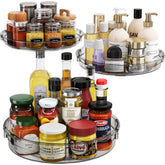LAMU 3-Pack Lazy Susan turntable for cabinet enables effortless access to jars