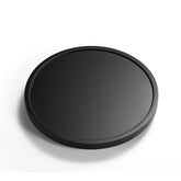 LAMU 9-inch wood lazy susan on cabinet shelf showing smooth rotation for easy access.