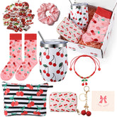 Landical cherry gift tumbler with insulation keeps beverages at the ideal temperature.