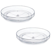 LANDNEOO 2-pack 10-inch clear non-skid lazy susans maximize cabinet space