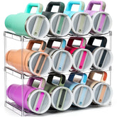 LANDNEOO 3-tier bottle holder front view for Stanley bottles and large cups