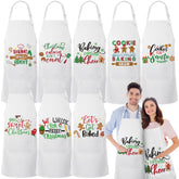 Langyiwee Christmas apron multi-pattern set—perfect for coordinating a festive bake with family.
