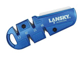 Lansky QuadSharp QSHARP Blue, front view showing four sharpening angles for precise edges