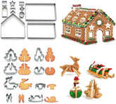 LANSKYWARE gingerbread house cutter set for festive cookies and decorations