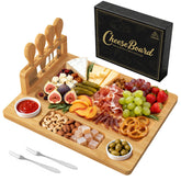 LANVIA bamboo charcuterie board square presentation for stylish entertaining