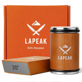 Lapeak rolling knife sharpener with diamond disc restoring edge precision