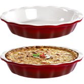 Lareina deep-dish pie pan 9-inch with generous capacity for hearty fillings.