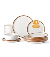 Lareina 10-inch dinner plates show classic style with durable, everyday-ready design