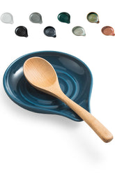 LAUCHUH spoon rest on stovetop with blue finish to keep counters clean