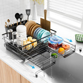 Laveshop dish drying rack extended to fit more dishes on the counter