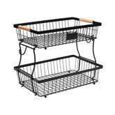 Lawhood-Mijin 2-tier fruit basket neatly displays fresh produce