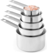 Laxinis World stainless steel 1 cup measuring cup for precise dry ingredients.