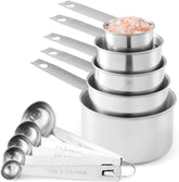 Laxinis World 1-cup stainless steel measuring cup with clear engraved metric and US markings.