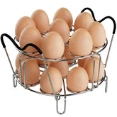 LayaVilla Instant Pot Egg Rack with stackable design for space-saving steaming.