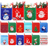Layhit Christmas pot holder with Santa pattern, heat protection for cooking and serving