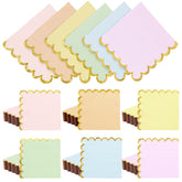 Layhit rainbow pastel napkins with gold edges for festive party decor.