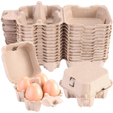 LayHyand 4-cell egg cartons in kraft for safe bulk storage.