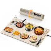 LBOLHZO warming mat provides even full-surface heat for consistent buffet warming.
