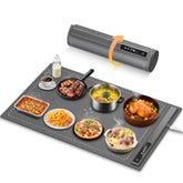 LBOLHZO warming mat showing full-surface heating for even buffet warmth