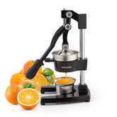 Ldiaopg cast-iron juicer front view for durable citrus extraction at home or cafe.