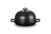 Le Creuset bread oven licorice front view with domed lid.
