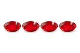 Le Creuset Cerise pasta bowls set of four for generous meals.
