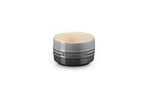 Le Creuset round stoneware ramekin 6.75oz Oyster, front view, elegant individual portions.