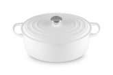 Le Creuset Signature Oval Dutch Oven 8 qt front view showing even heat distribution for family meals