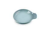 Le Creuset Signature Spoon Rest Sea Salt front view highlights durable stoneware for daily use