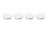 Le Creuset stoneware pasta bowls set, top view, ideal for everyday meals with a vibrant glaze.