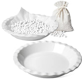 LE TAUCI ceramic pie dish 9-inch front view, sturdy and elegant for everyday baking