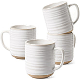 LE TAUCI 12oz coffee mug front view in Arctic White with sturdy handle for daily use