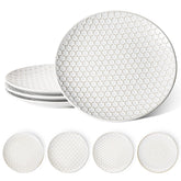 LE TAUCI embossed-pattern dinner plate adds refined style to everyday meals.