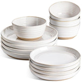 LE TAUCI dinnerware set dinner plates for everyday meals with a clean, classic look
