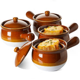LE TAUCI 22oz soup bowl with handle ideal for easy serving of hot onion soup