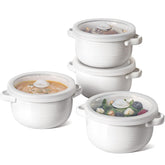 LE TAUCI French Onion Soup Bowls set of 4 with handles ready for serving
