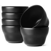 LE TAUCI Maze Black 8oz dessert bowls ideal for desserts and sauces.