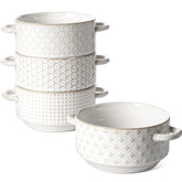 Le Tauci soup bowls with handles for easy oven-to-table serving.