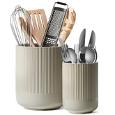 LE TAUCI large ceramic utensil holder on counter keeps utensils within reach