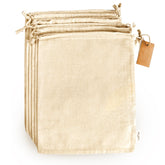 Leafico cotton storage bag with drawstrings for organized pantry storage.