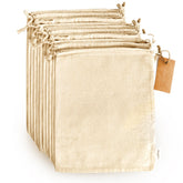 Leafico multipurpose eco cloth bags in front view, large 10x12 inches, ideal for groceries.