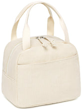 LEDAOU corduroy lunch bag main compartment keeps meals organized for work