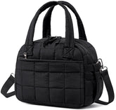 LEDAOU lunch box for women with quilted front pocket keeps essentials organized for travel