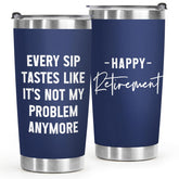 Leebbsin retirement tumbler with lid for secure on-the-go beverages.