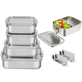 LEEPENK 4-pack lunch boxes in four sizes for versatile meal prep.
