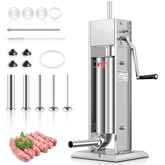 Leevot 15lbs sausage stuffer cylinder shows large capacity for batch-friendly filling.