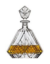 Lefonte whiskey decanter triangular Irish-cut shape for elegant presentation.
