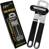 Lefty’s Left-Handed Can Opener premium black finish supports smooth left-handed operation.