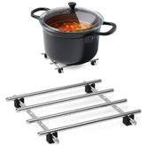 LEGLO metal trivet 7x7 inches protects surfaces from hot dishes.
