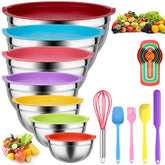 Leidawn mixing bowls 7-piece nesting set for compact kitchen storage